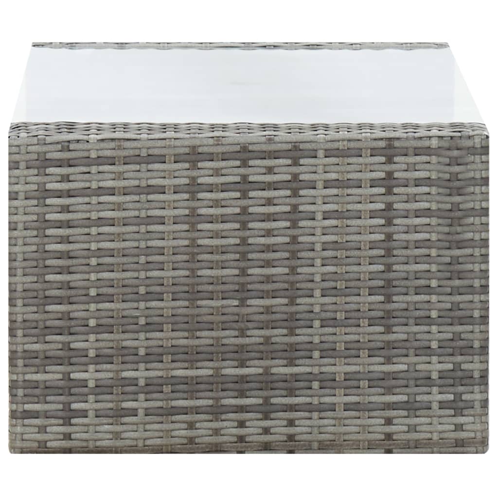 Σαλόνι Κήπου 4 Τεμαχίων Γκρι από Συνθετικό Ρατάν με Μαξιλάρια - Pakobazaar