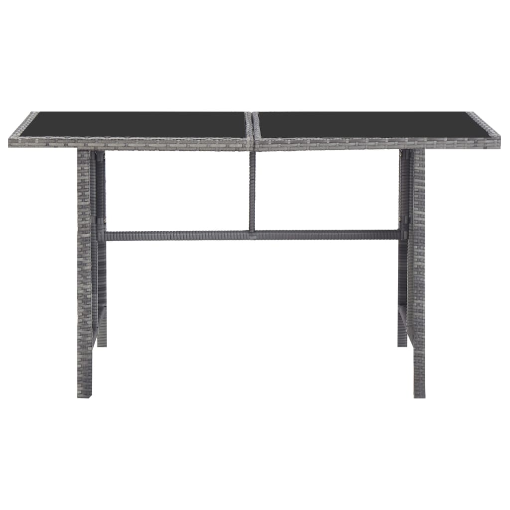 Σετ Τραπεζαρίας Εξ. Χώρου 5 τεμ. Γκρι Συνθ. Ρατάν με Μαξιλάρια - Pakobazaar