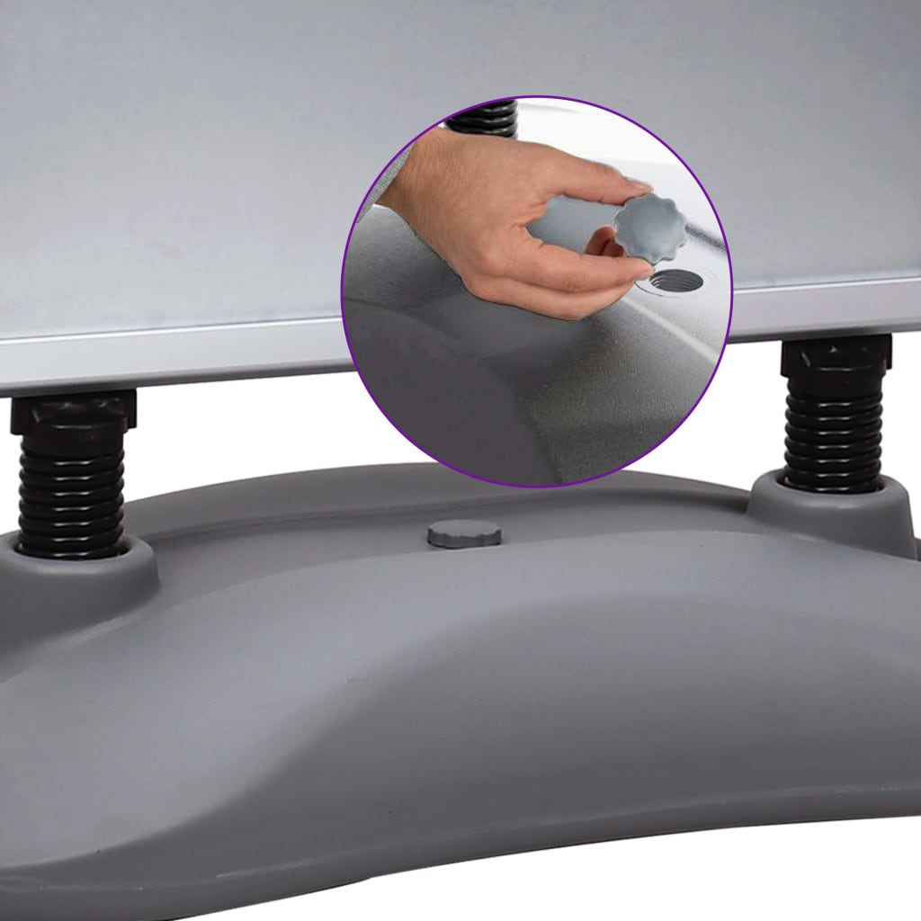 Σταντ Πεζοδρομίου με Βάση Νερού Αφίσες A1 Γκρι Κράμα Αλουμινίου - Pakobazaar