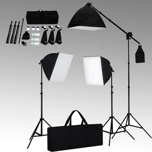 Κιτ Φωτισμού Στούντιο με Softbox και Φόντα - Pakobazaar