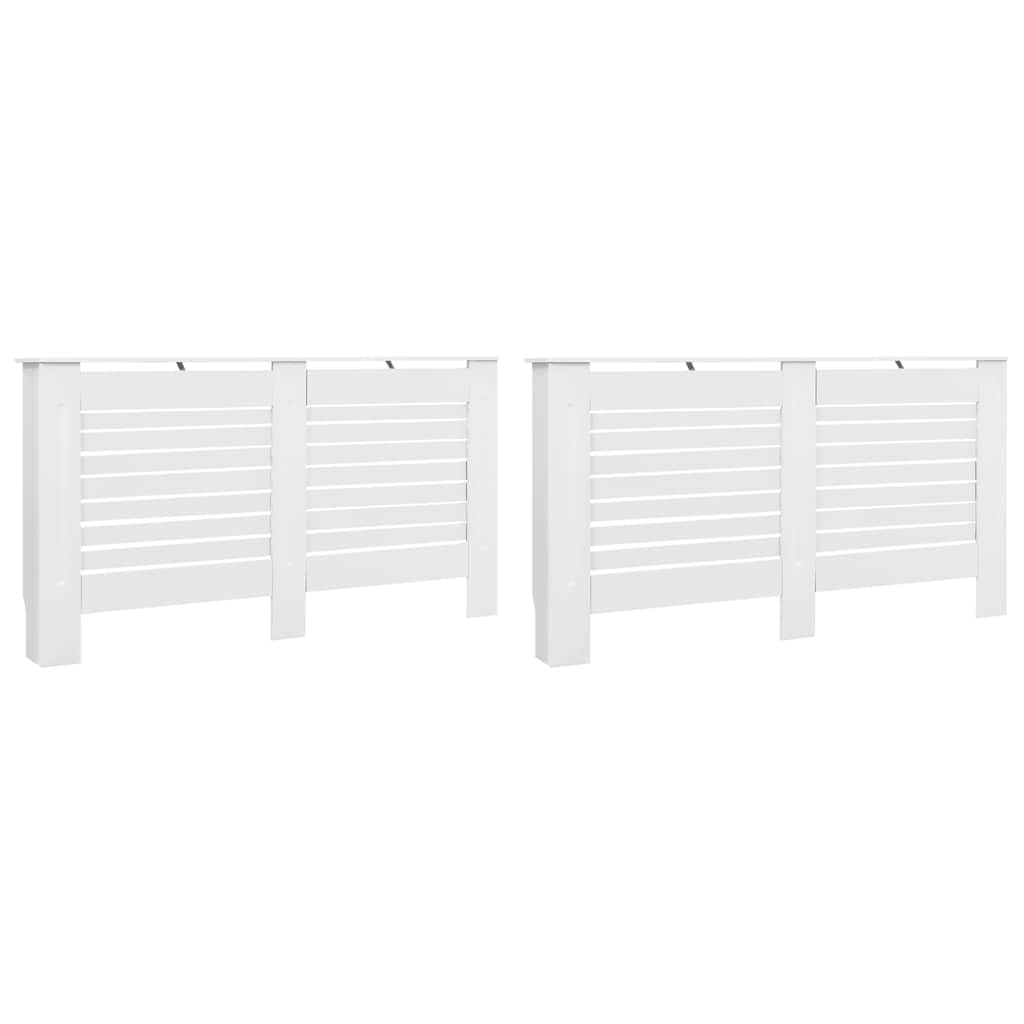 Καλύμματα Καλοριφέρ 2 τεμ. Λευκά 152 x 19 x 81,5 εκ. από MDF - PAKOBAZAAR