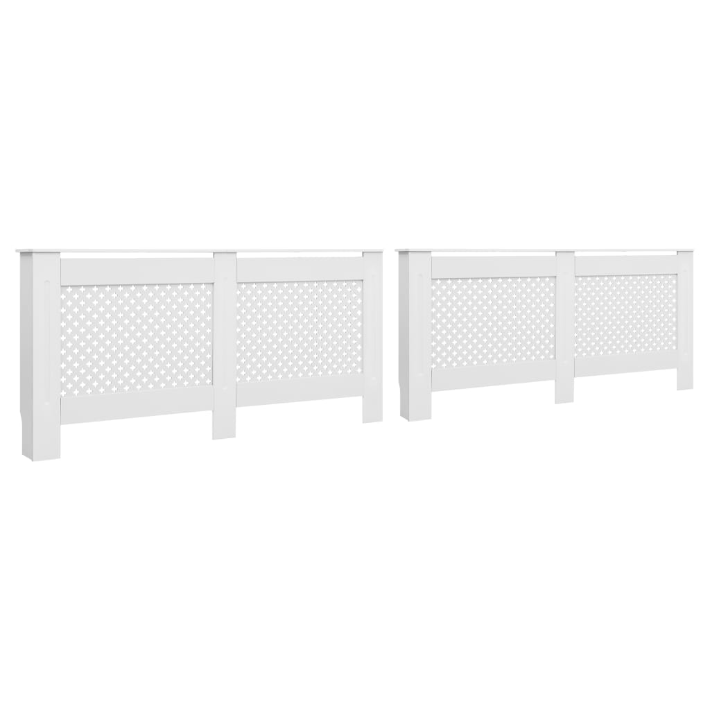 Καλύμματα Καλοριφέρ 2 τεμ. Λευκά 172 x 19 x 81,5 εκ. από MDF - PAKOBAZAAR