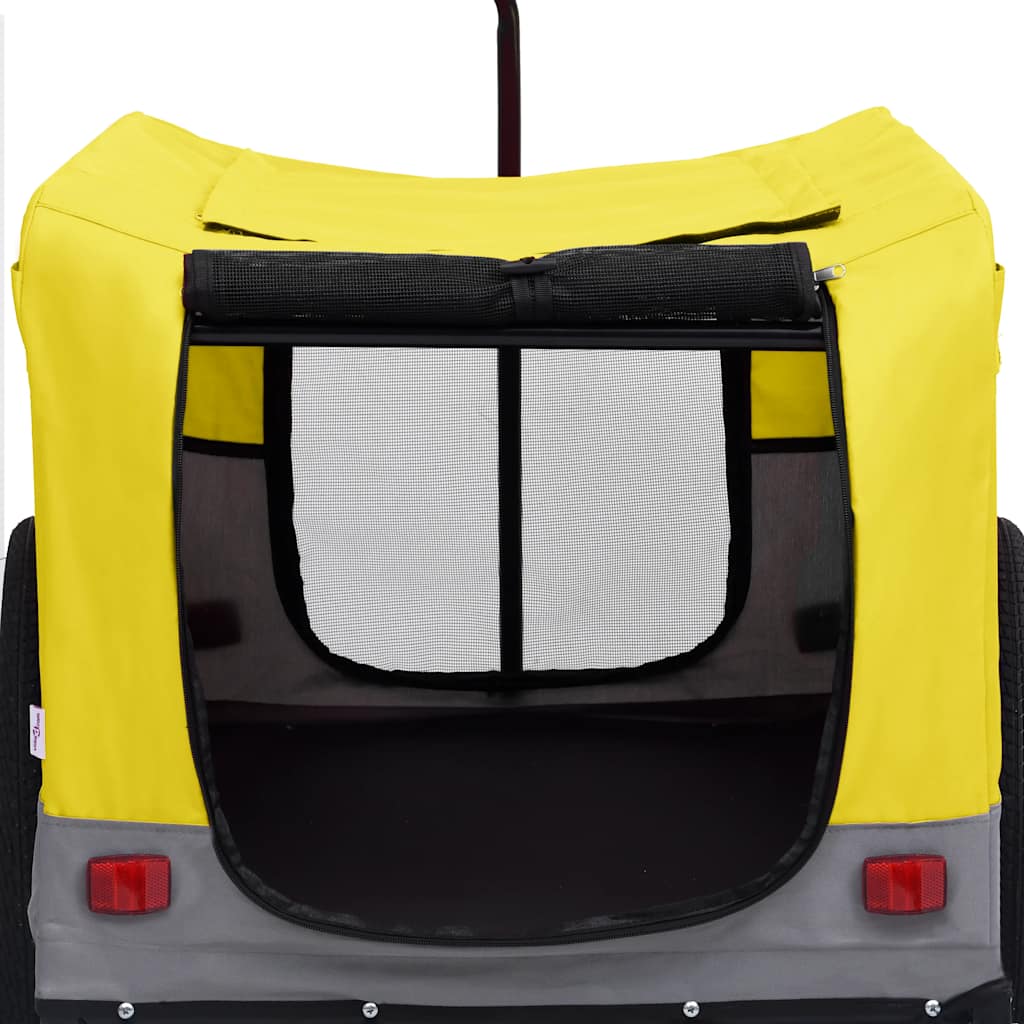 Τρέιλερ Ποδηλάτου για Κατοικίδια-Καρότσι Jogging Κίτρινο/Γκρι