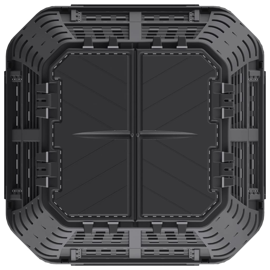 Κάδος Κομποστοποίησης Μαύρος 93,3 x 93,3 x 80 εκ. 480 Λίτρων - PAKOBAZAAR
