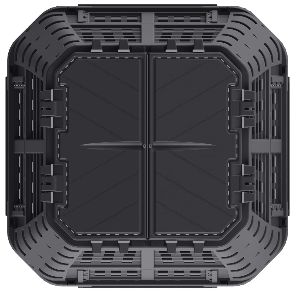 Κάδος Κομποστοποίησης Μαύρος 93,3 x 93,3 x 146 εκ. 1000 Λίτρων - PAKOBAZAAR