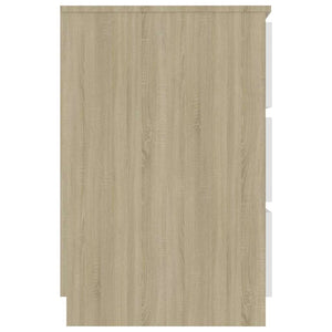 Γραφείο Λευκό/Sonoma Δρυς 140 x 50 x 77 εκ. από Μοριοσανίδα