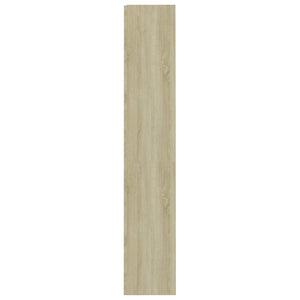 Βιβλιοθήκη με 4 Ράφια Λευκό/Sonoma 60x24x142 εκ. Μοριοσανίδα