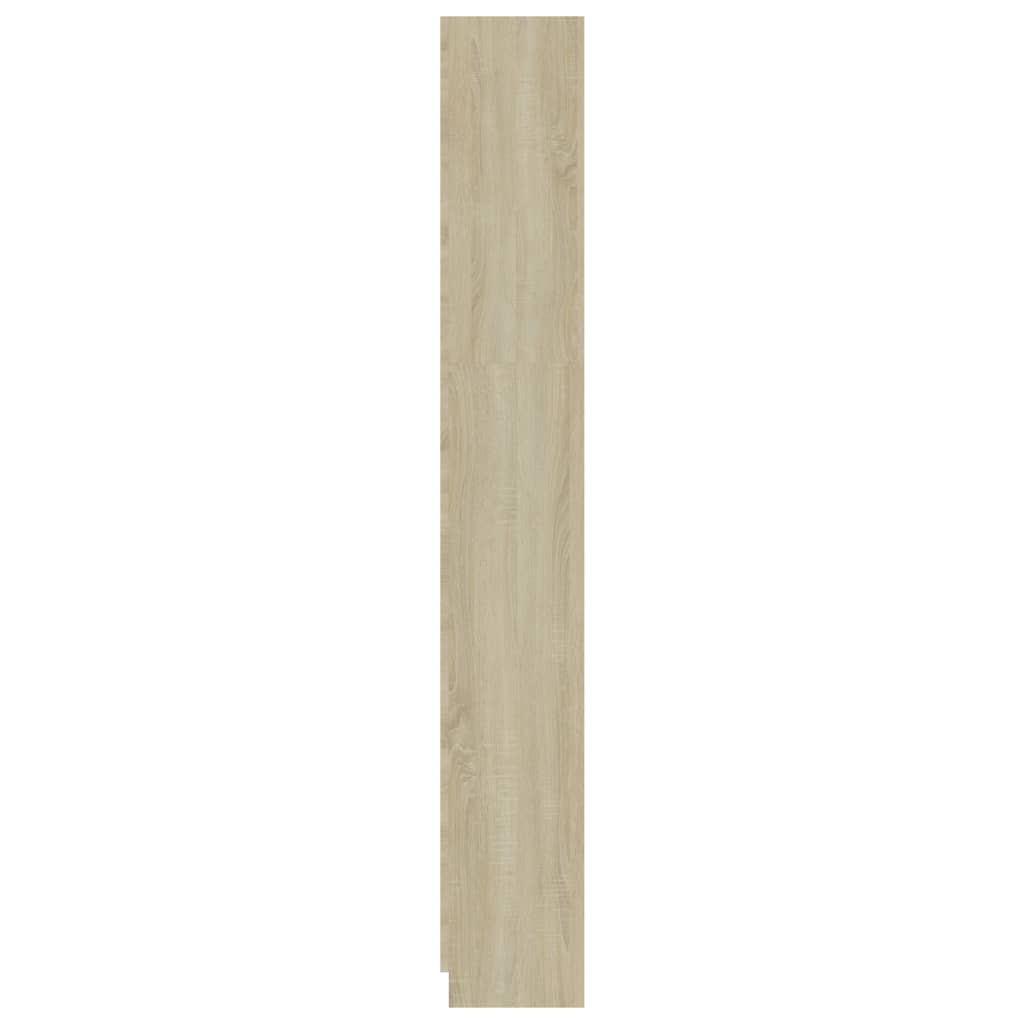 Βιβλιοθήκη με 5 Ράφια Λευκό/Sonoma 60x24x175 εκ. Μοριοσανίδα