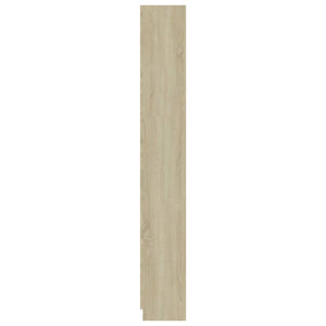 Βιβλιοθήκη με 5 Ράφια Λευκό/Sonoma 60x24x175 εκ. Μοριοσανίδα