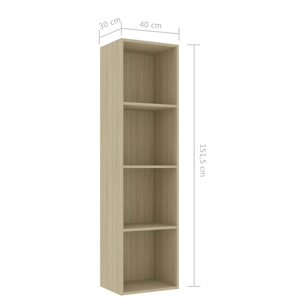 Βιβλιοθήκη Χρώμα Sonoma Δρυς 40 x 30 x 151,5 εκ. Μοριοσανίδα