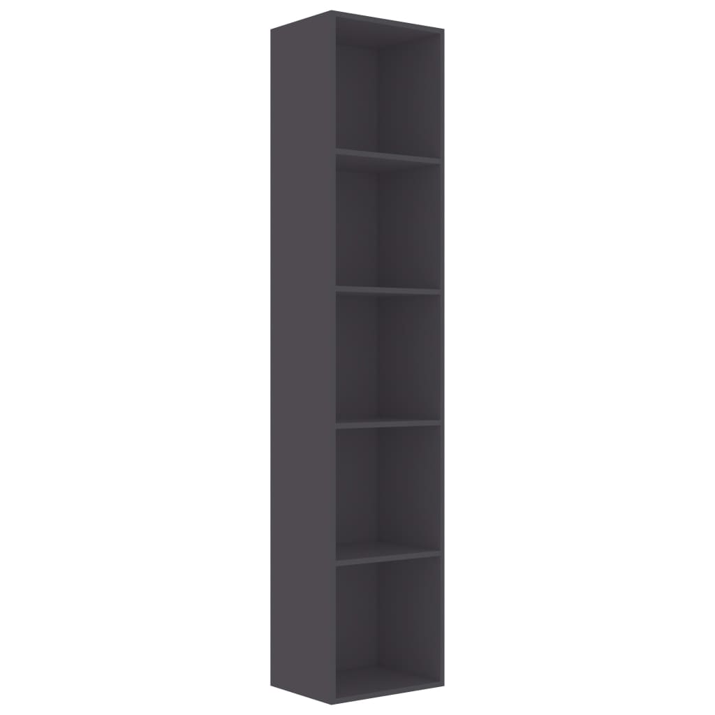 Βιβλιοθήκη Γκρι 40 x 30 x 189 εκ. από Μοριοσανίδα - Pakobazaar