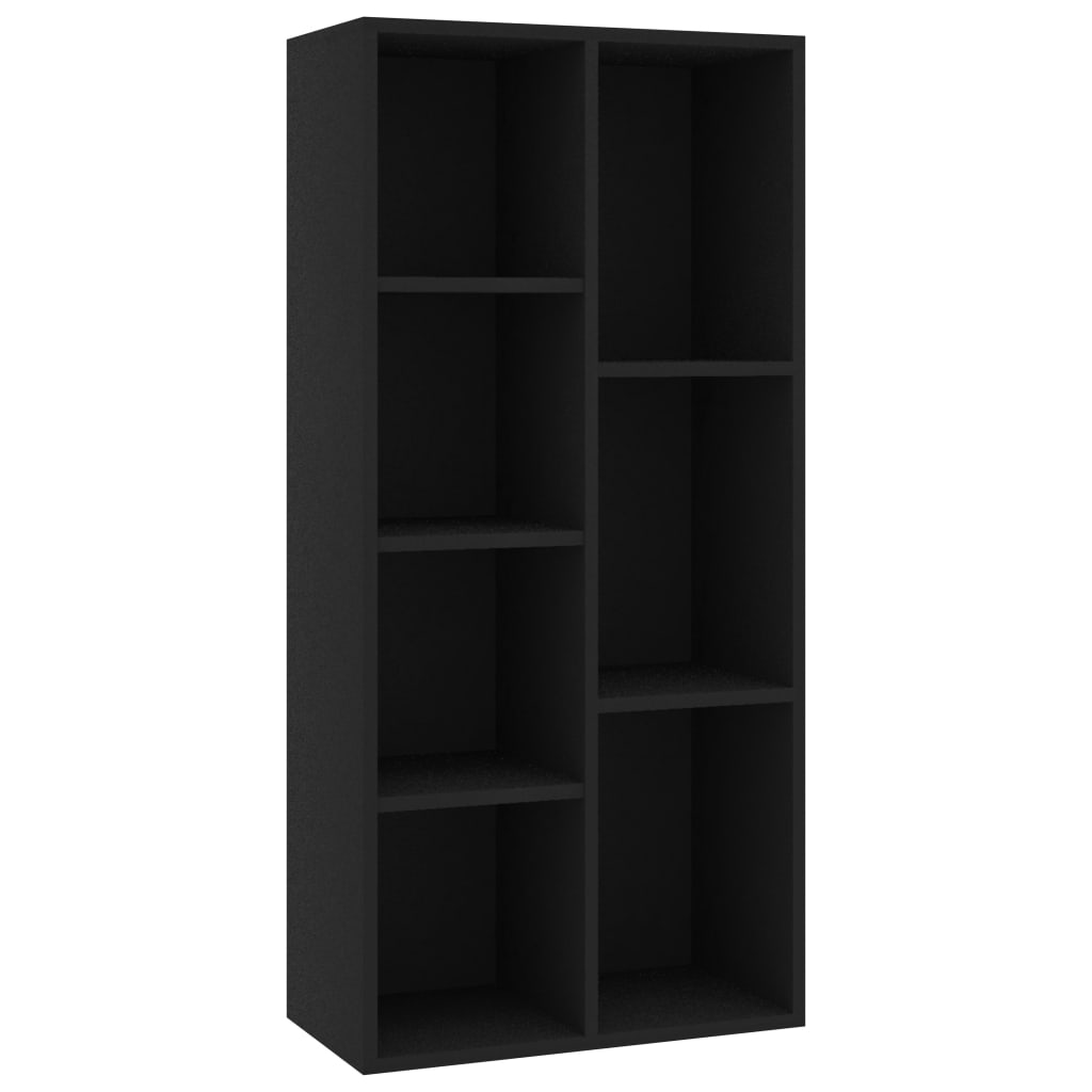 Βιβλιοθήκη Μαύρη 50 x 25 x 106 εκ. από Επεξ. Ξύλο - Pakobazaar