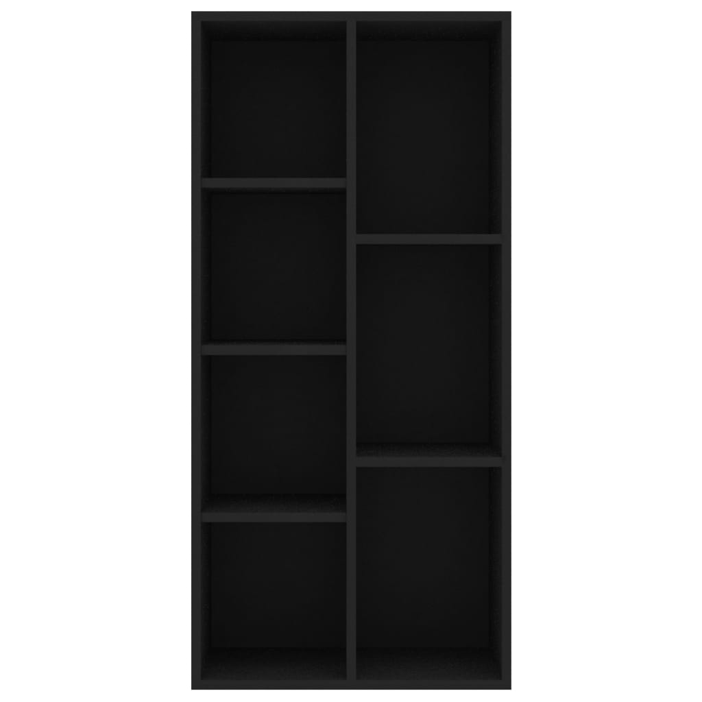 Βιβλιοθήκη Μαύρη 50 x 25 x 106 εκ. από Επεξ. Ξύλο - Pakobazaar