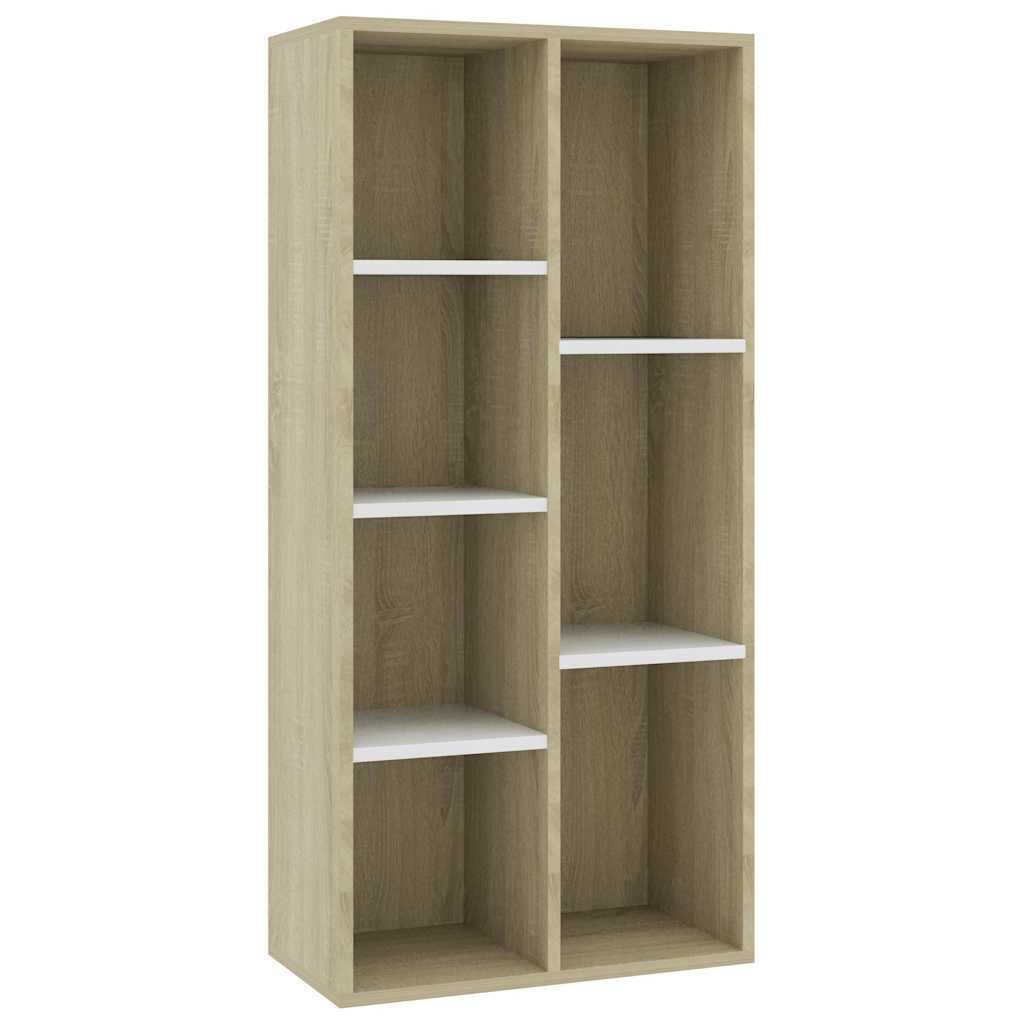 Βιβλιοθήκη Λευκό / Sonoma Δρυς 50x25x106 εκ. από Μοριοσανίδα