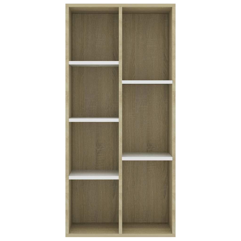 Βιβλιοθήκη Λευκό / Sonoma Δρυς 50x25x106 εκ. από Μοριοσανίδα