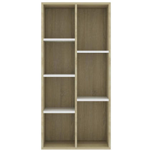 Βιβλιοθήκη Λευκό / Sonoma Δρυς 50x25x106 εκ. από Μοριοσανίδα