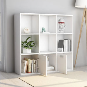 Βιβλιοθήκη Λευκή 98 x 30 x 98 εκ. από Επεξ. Ξύλο - Pakobazaar