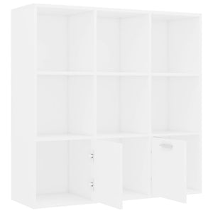 Βιβλιοθήκη Λευκή 98 x 30 x 98 εκ. από Επεξ. Ξύλο - Pakobazaar