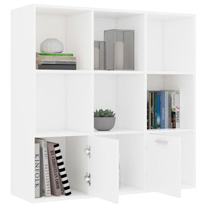 Βιβλιοθήκη Λευκή 98 x 30 x 98 εκ. από Επεξ. Ξύλο - Pakobazaar