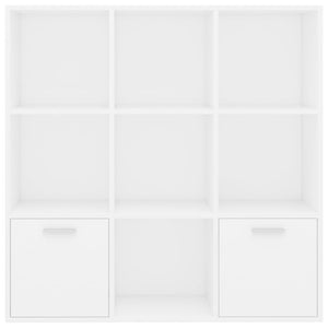 Βιβλιοθήκη Λευκή 98 x 30 x 98 εκ. από Επεξ. Ξύλο - Pakobazaar