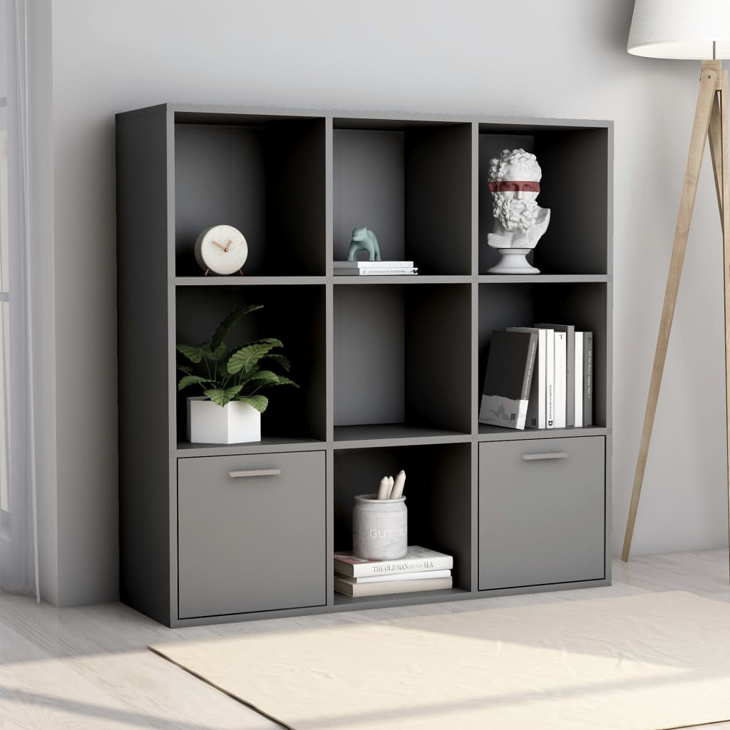 Βιβλιοθήκη Γκρι 98 x 30 x 98 εκ. από Επεξ. Ξύλο