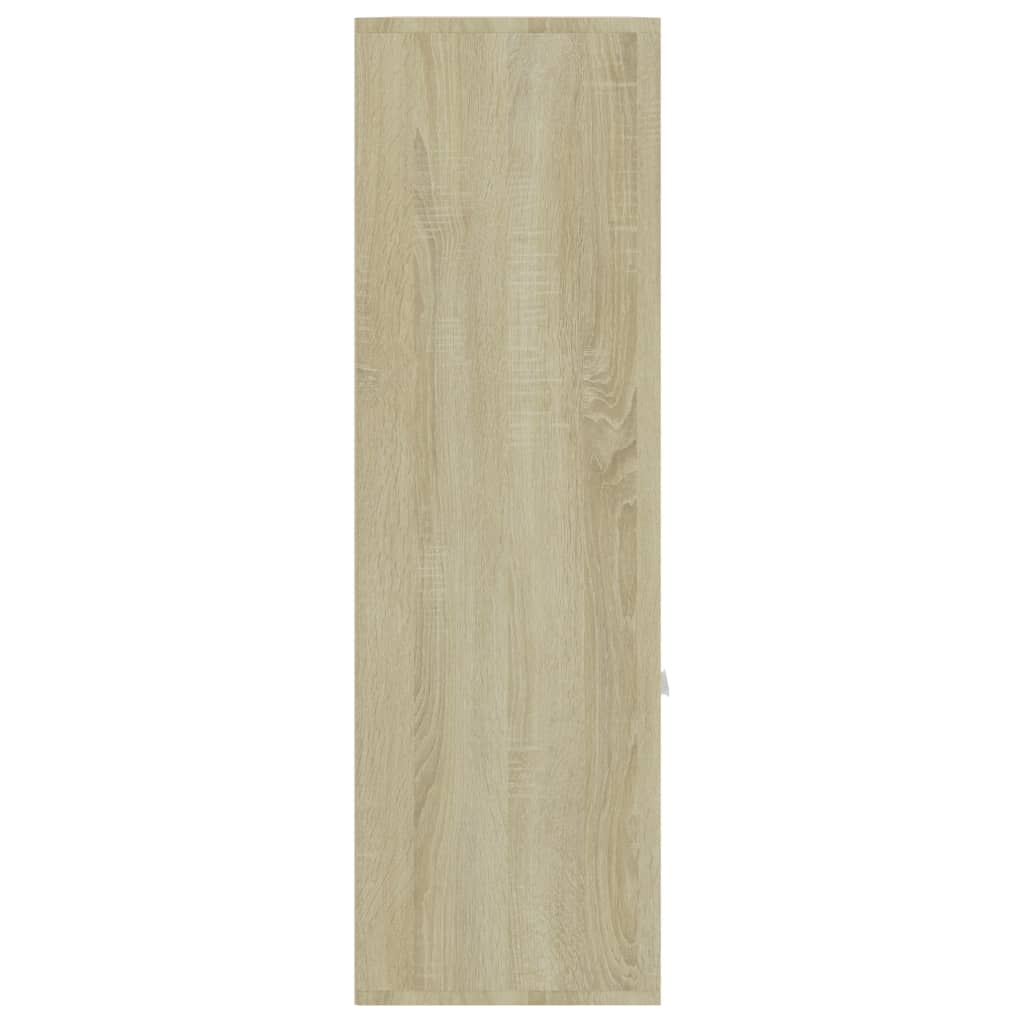Βιβλιοθήκη Λευκό/Sonoma Δρυς 98 x 30 x 98 εκ. από Μοριοσανίδα