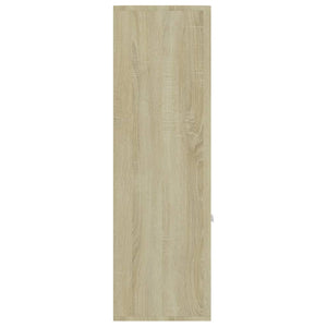 Βιβλιοθήκη Λευκό/Sonoma Δρυς 98 x 30 x 98 εκ. από Μοριοσανίδα