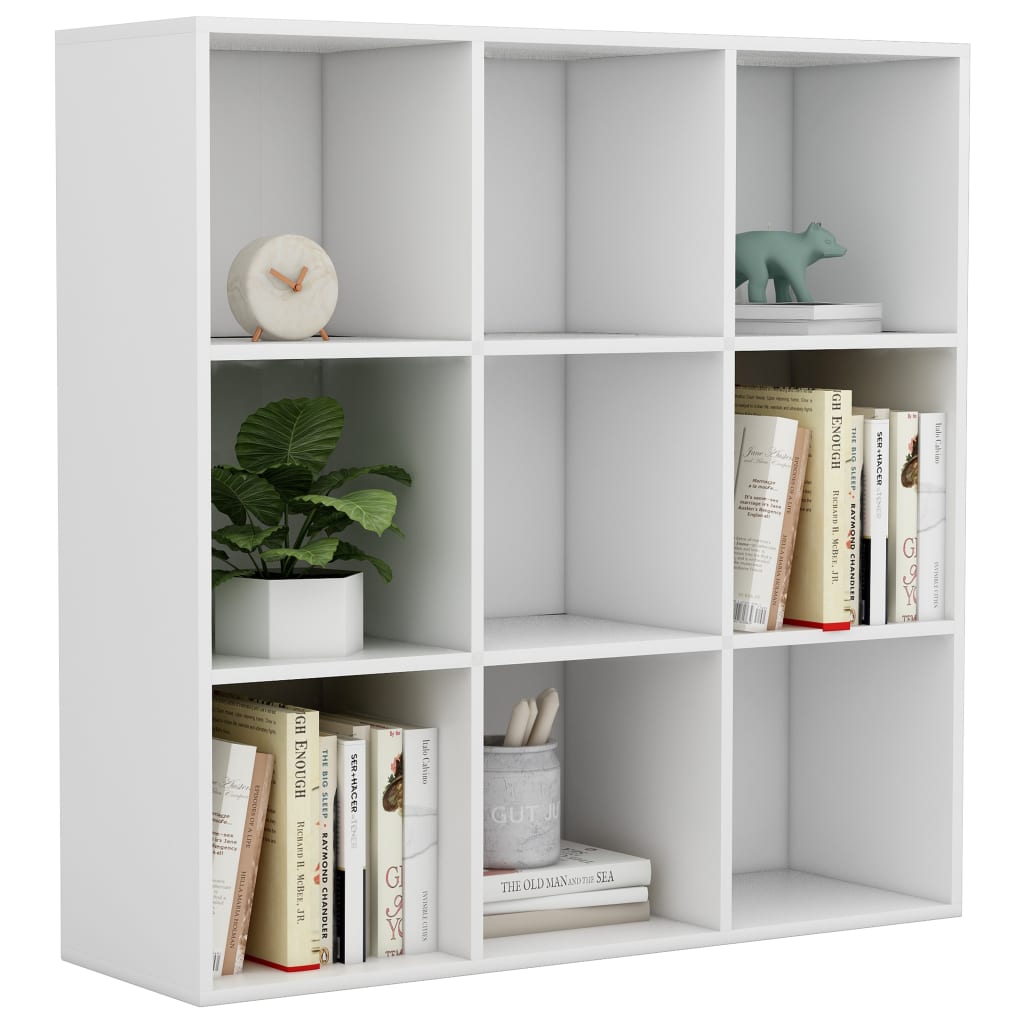 Βιβλιοθήκη Λευκή 98 x 29 x 97,5 εκ. Επεξεργασμένο Ξύλο
