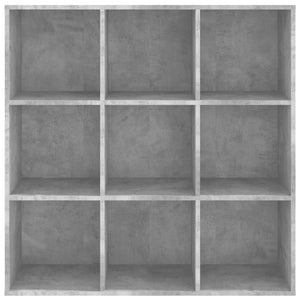Βιβλιοθήκη Γκρι Σκυροδέματος 98x29x97,5 εκ. Επεξεργασμένο Ξύλο - Pakobazaar