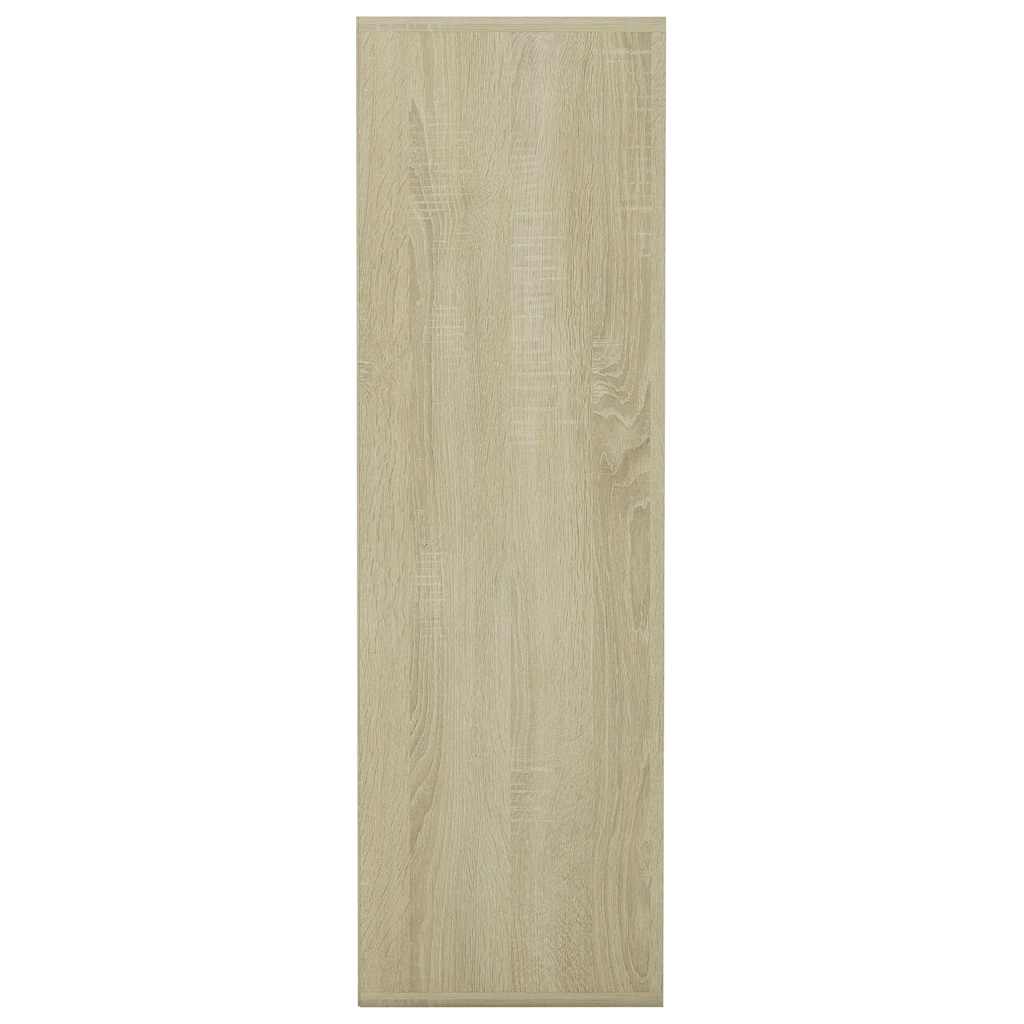 Βιβλιοθήκη Λευκό / Sonoma Δρυς 98x29x97,5εκ. Επεξεργασμένο Ξύλο