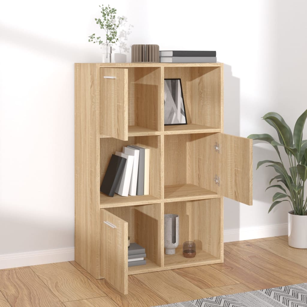 Ραφιέρα με Ντουλάπια Sonoma Δρυς 60 x 29,5 x 90 εκ. Επεξ. Ξύλο - Pakobazaar