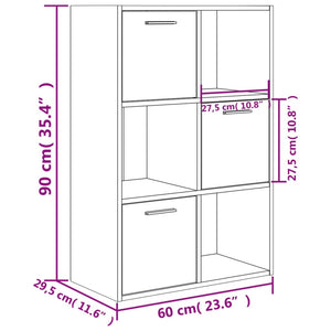 Ραφιέρα με Ντουλάπια Sonoma Δρυς 60 x 29,5 x 90 εκ. Επεξ. Ξύλο - Pakobazaar
