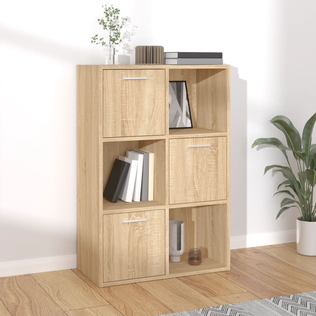 Ραφιέρα με Ντουλάπια Sonoma Δρυς 60 x 29,5 x 90 εκ. Επεξ. Ξύλο - Pakobazaar