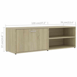 Έπιπλο Τηλεόρασης Sonoma Δρυς 120 x 34 x 37 εκ. από Επεξ. Ξύλο