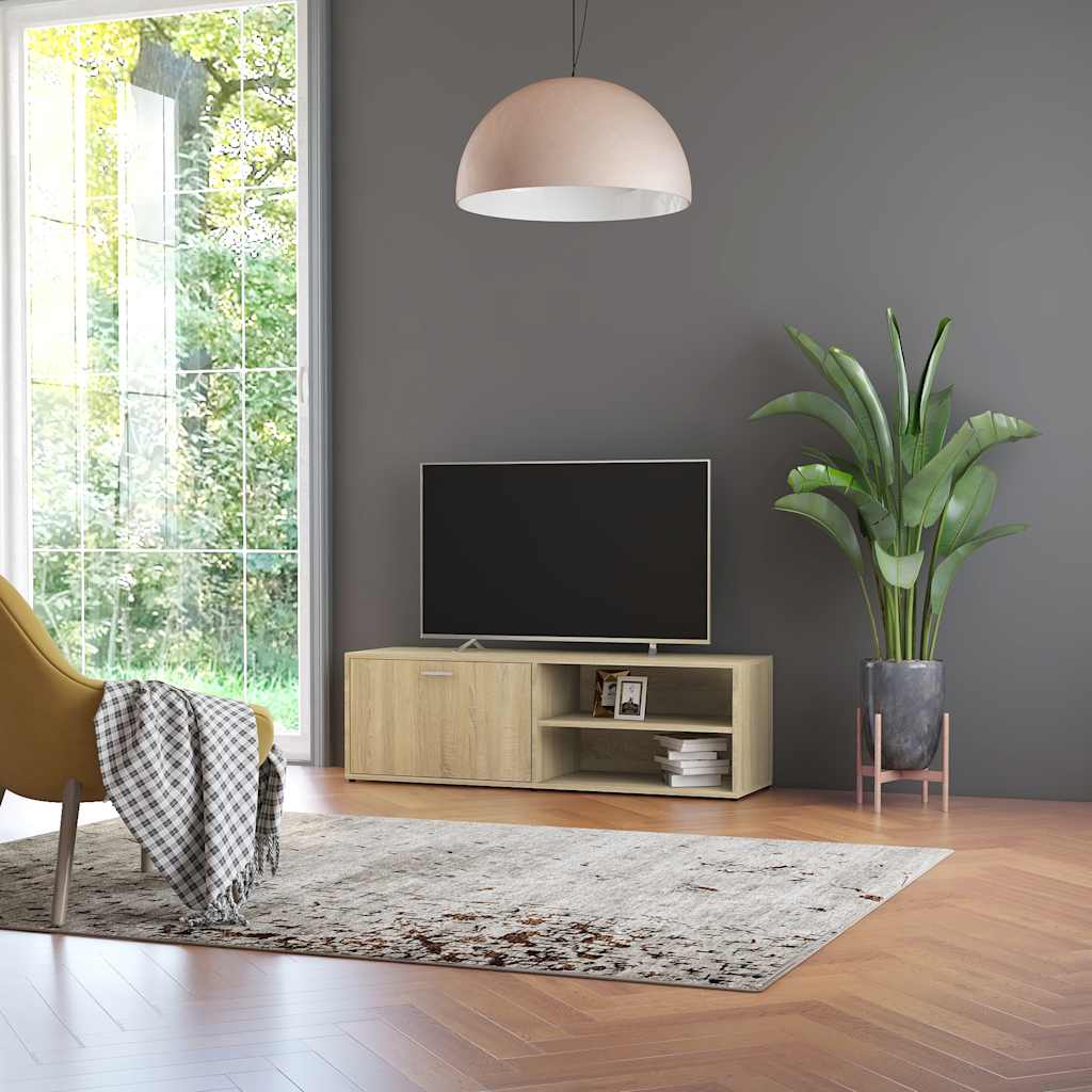 Έπιπλο Τηλεόρασης Sonoma Δρυς 120 x 34 x 37 εκ. από Επεξ. Ξύλο