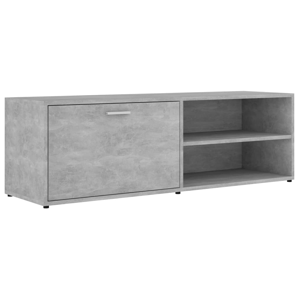 Έπιπλο Τηλεόρασης Γκρι Σκυροδέματος 120x34x37 εκ. Επεξ. Ξύλο - Pakobazaar