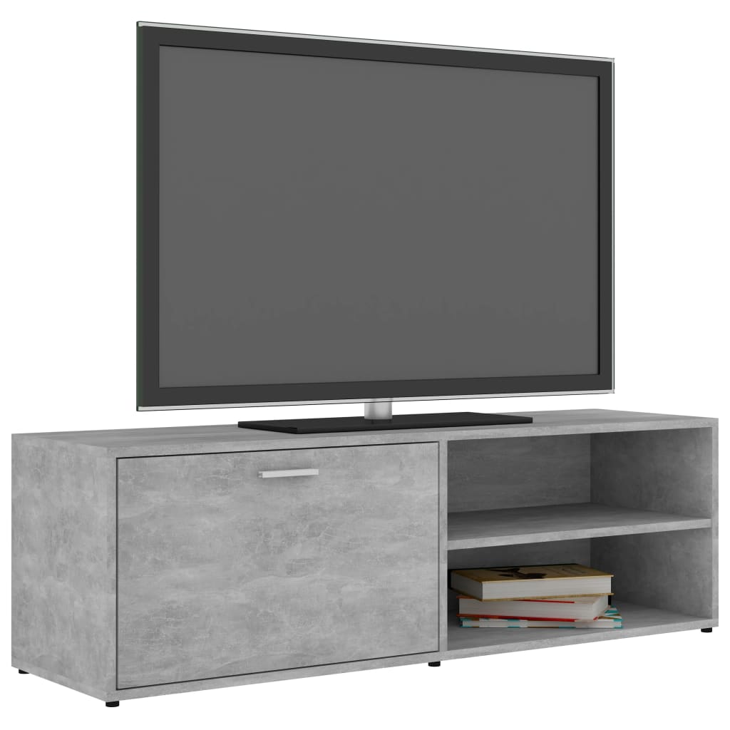 Έπιπλο Τηλεόρασης Γκρι Σκυροδέματος 120x34x37 εκ. Επεξ. Ξύλο - Pakobazaar