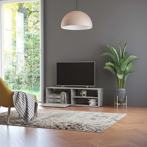 Έπιπλο Τηλεόρασης Γκρι Σκυροδέματος 120x34x37 εκ. Επεξ. Ξύλο - Pakobazaar