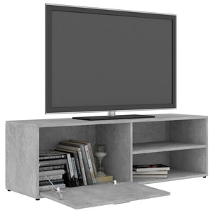 Έπιπλο Τηλεόρασης Γκρι Σκυροδέματος 120x34x37 εκ. Επεξ. Ξύλο - Pakobazaar