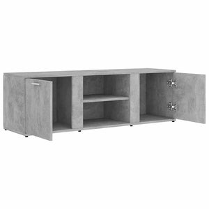 Έπιπλο Τηλεόρασης Γκρι Σκυροδέματος 120x34x37 εκ. Επεξ. Ξύλο