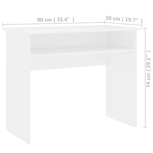 Γραφείο Λευκό 90 x 50 x 74 εκ. από Επεξ. Ξύλο