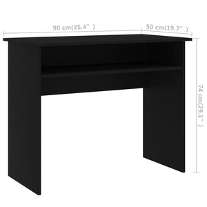 Γραφείο Μαύρο 90 x 50 x 74 εκ. από Επεξ. Ξύλο