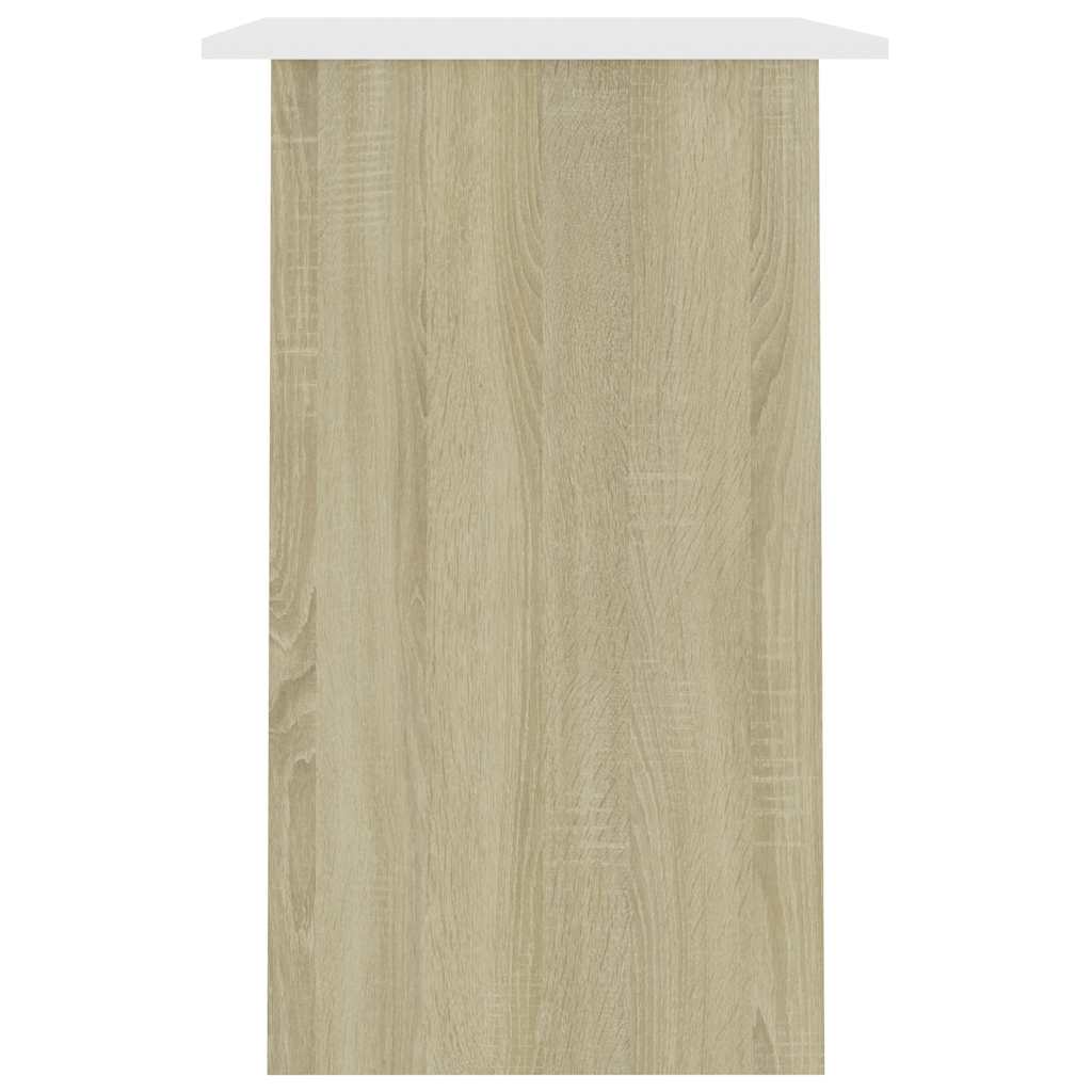 Γραφείο Λευκό / Sonoma Δρυς 90 x 50 x 74 εκ. από Μοριοσανίδα