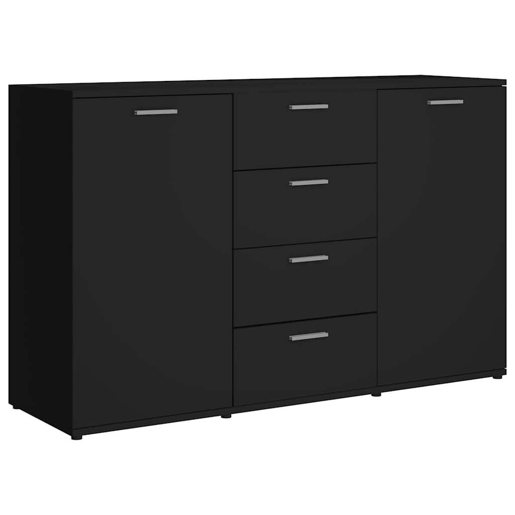 Μπουφές Μαύρος 120 x 35,5 x 75 εκ. από Μοριοσανίδα