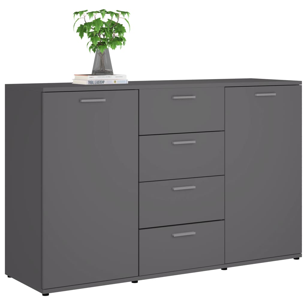 Μπουφές Γκρι 120 x 35,5 x 75 εκ. από Επεξ. Ξύλο - Pakobazaar