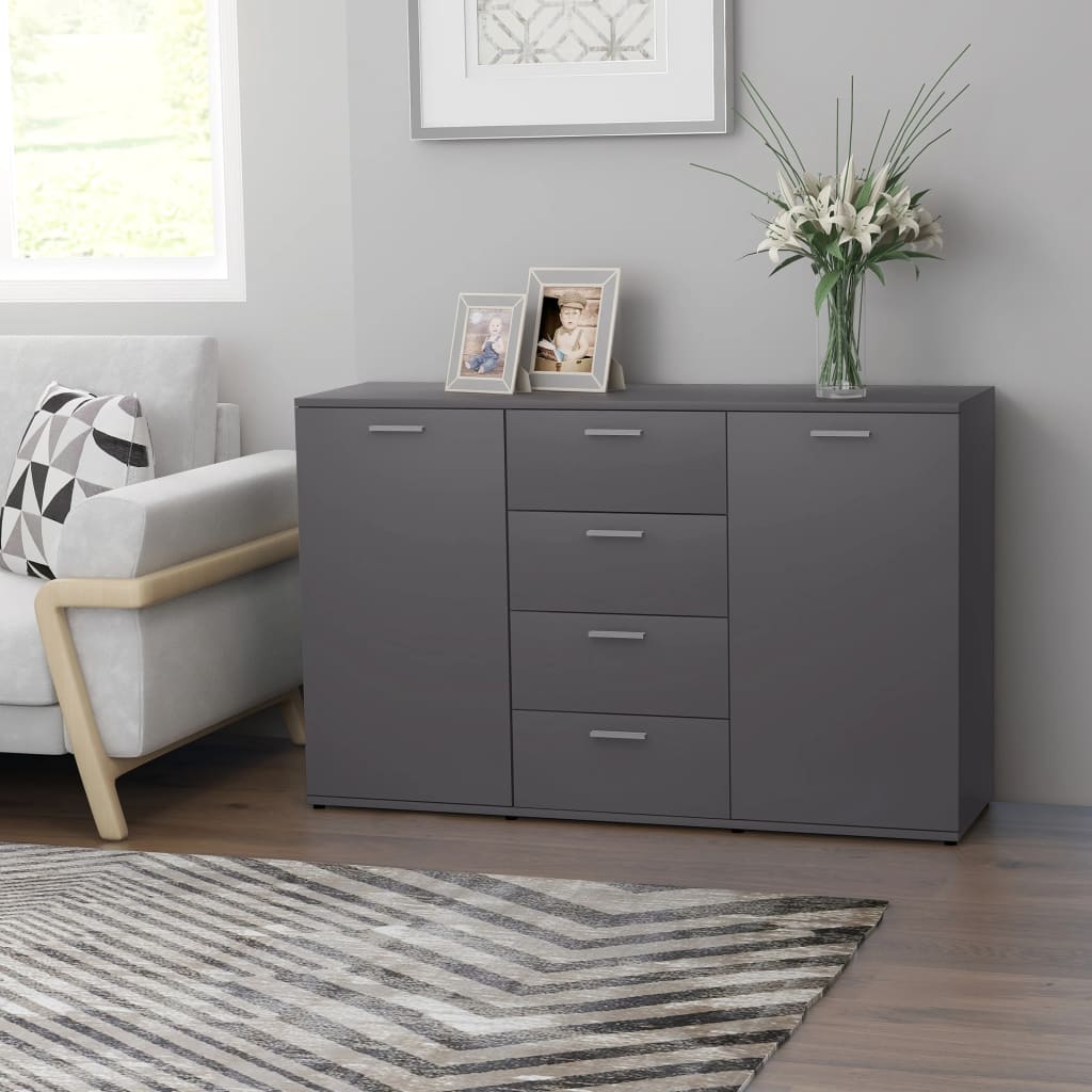 Μπουφές Γκρι 120 x 35,5 x 75 εκ. από Επεξ. Ξύλο - Pakobazaar