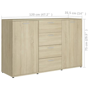 Μπουφές Sonoma Δρυς 120 x 35,5 x 75 εκ. από Επεξ. Ξύλο