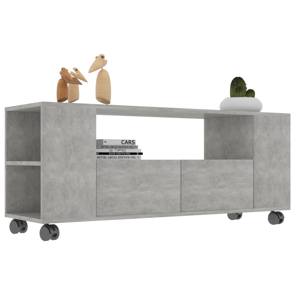 Έπιπλο Τηλεόρασης Γκρι Σκυρ. 120x35x48 εκ. Επεξ. Ξύλο