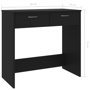 Γραφείο Μαύρο 80 x 40 x 75 εκ. από Επεξ. Ξύλο - Pakobazaar