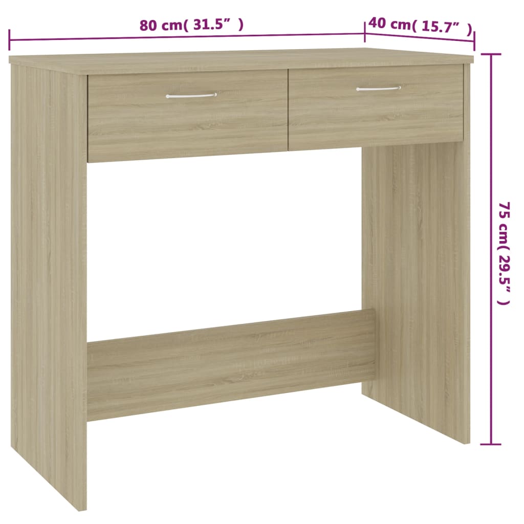 Γραφείο Χρώμα Sonoma Δρυς 80 x 40 x 75 εκ. από Επεξ. Ξύλο